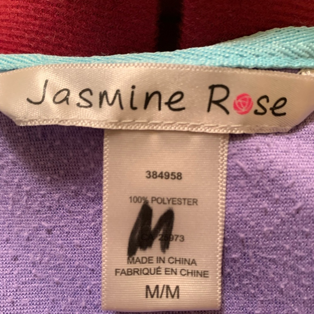 Jasmine Rose Purple Fleece Hoodie jacket - Picture 6 of 9